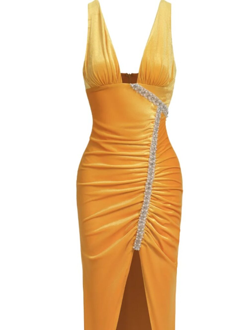 NWT Bella Barnett Hakula Diamante Slit Midi Dress